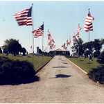 Flags in the Stafford Cemetery